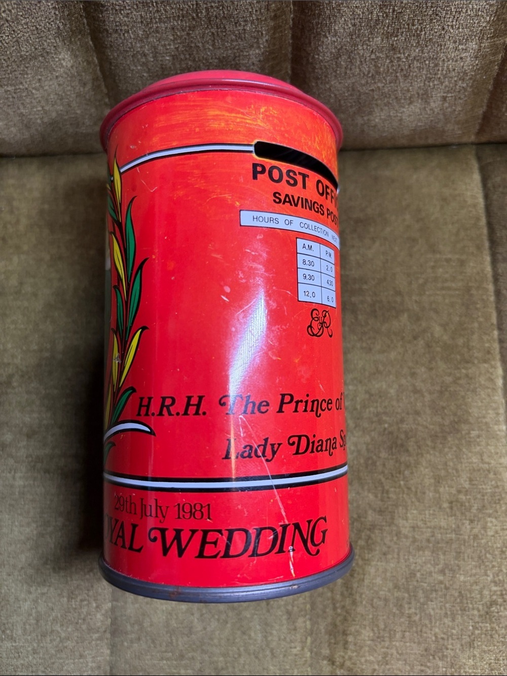 Vintage Rare 1981 Princess Diana Prince Charles Royal Wedding Post Office Bank M - Picture 2 of 9